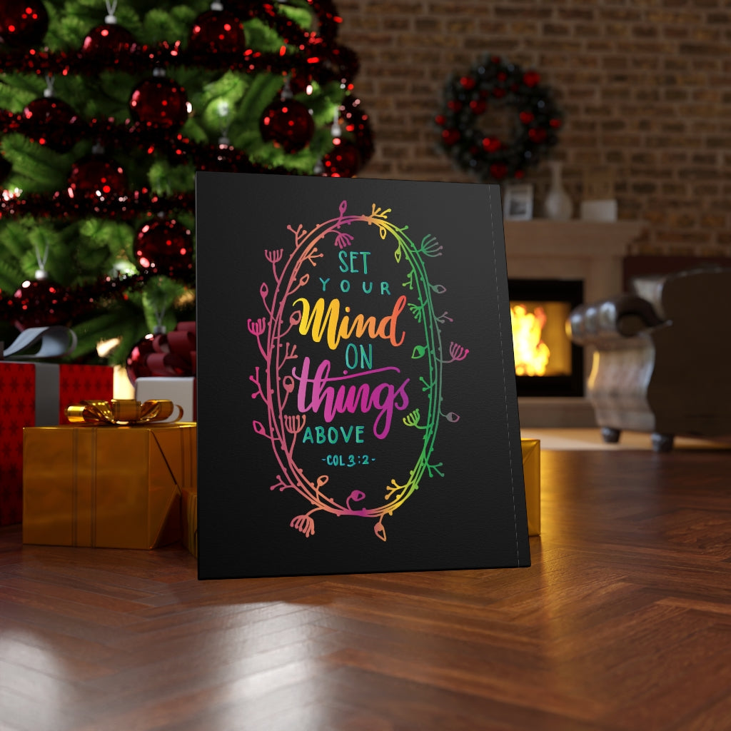 Scripture Walls Things Above Col 3:2 Bible Verse Canvas Christian Wall Art Ready to Hang Unframed-Express Your Love Gifts