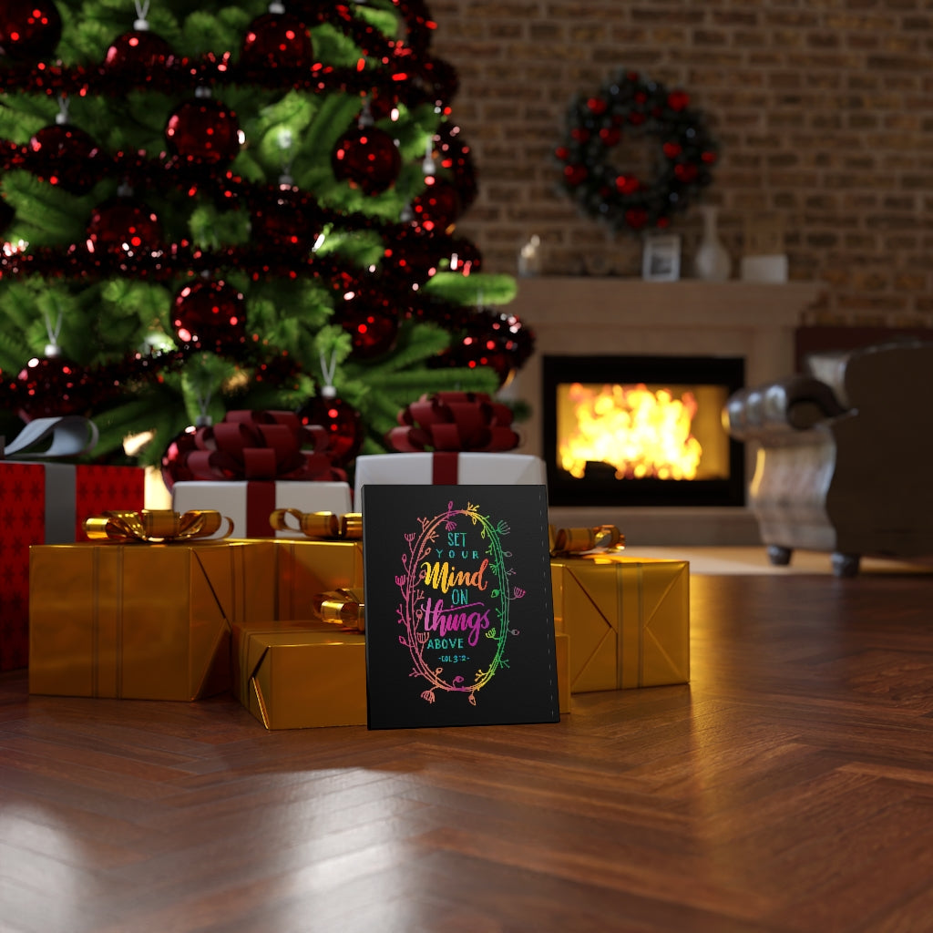 Scripture Walls Things Above Col 3:2 Bible Verse Canvas Christian Wall Art Ready to Hang Unframed-Express Your Love Gifts