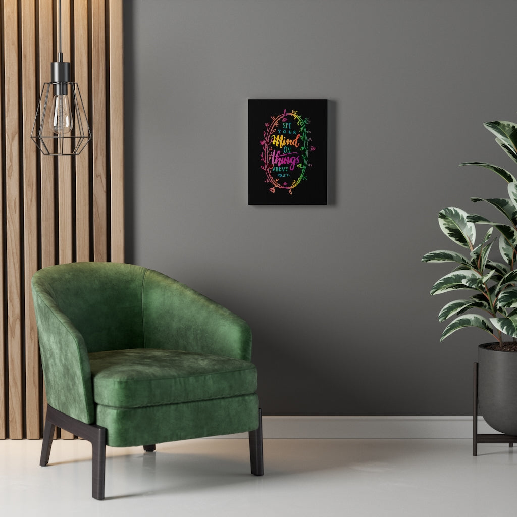 Scripture Walls Things Above Col 3:2 Bible Verse Canvas Christian Wall Art Ready to Hang Unframed-Express Your Love Gifts