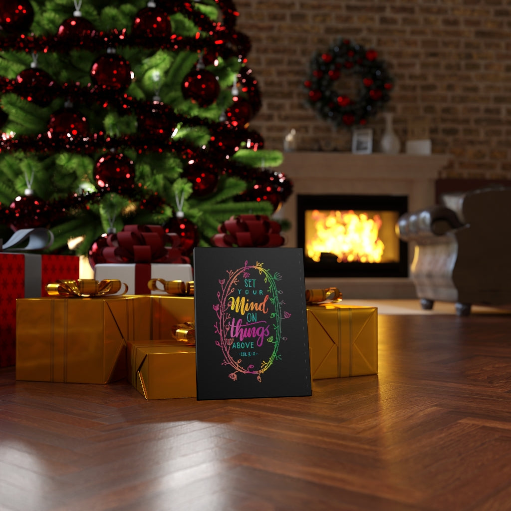 Scripture Walls Things Above Col 3:2 Bible Verse Canvas Christian Wall Art Ready to Hang Unframed-Express Your Love Gifts