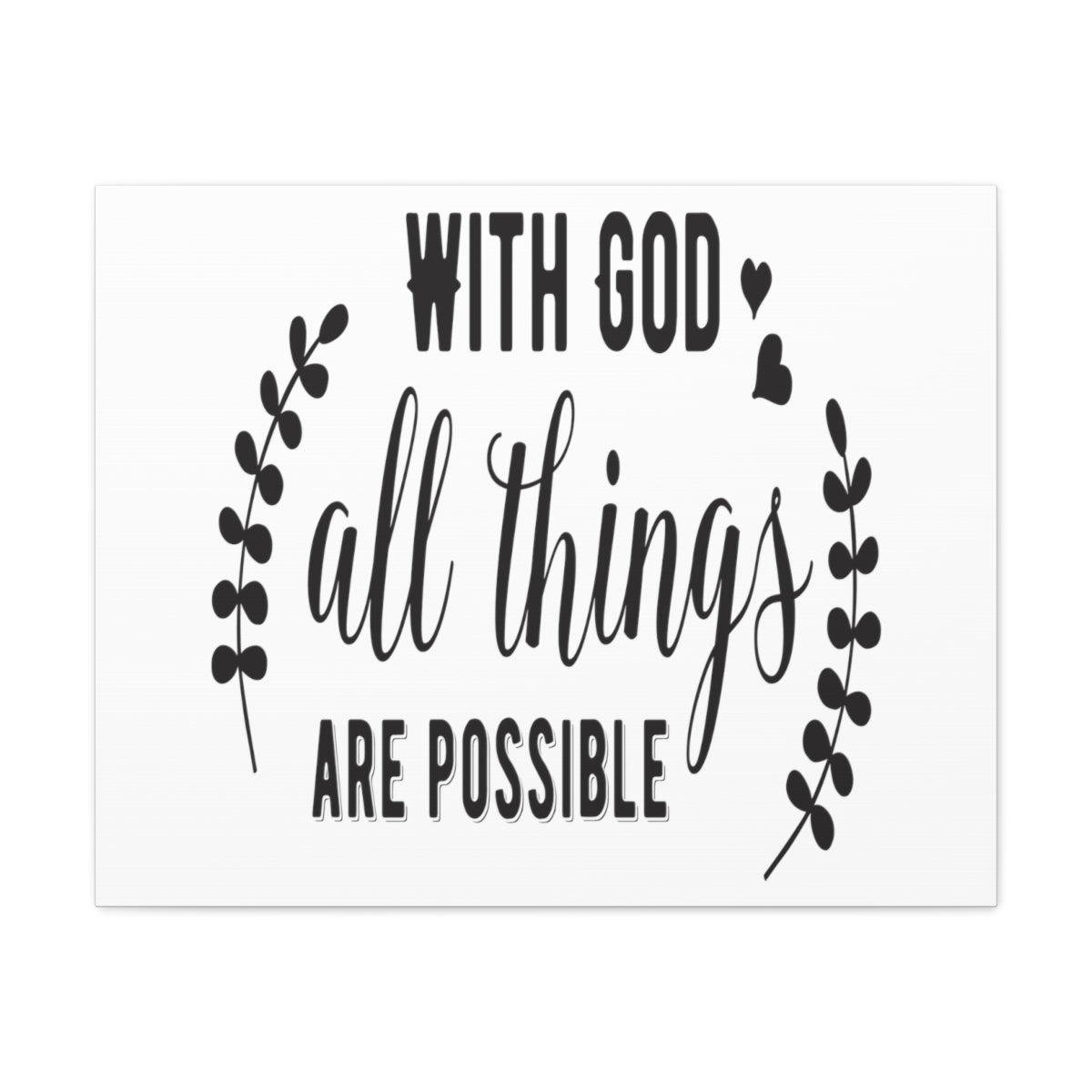 Scripture Walls Things Are Possible Matthew 19:26 Christian Wall Art Print Ready to Hang Unframed-Express Your Love Gifts