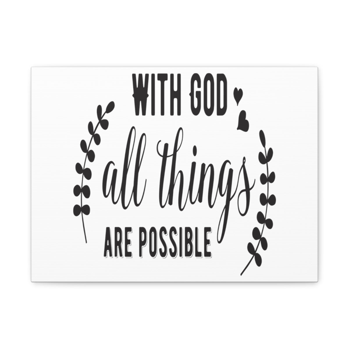 Scripture Walls Things Are Possible Matthew 19:26 Christian Wall Art Print Ready to Hang Unframed-Express Your Love Gifts