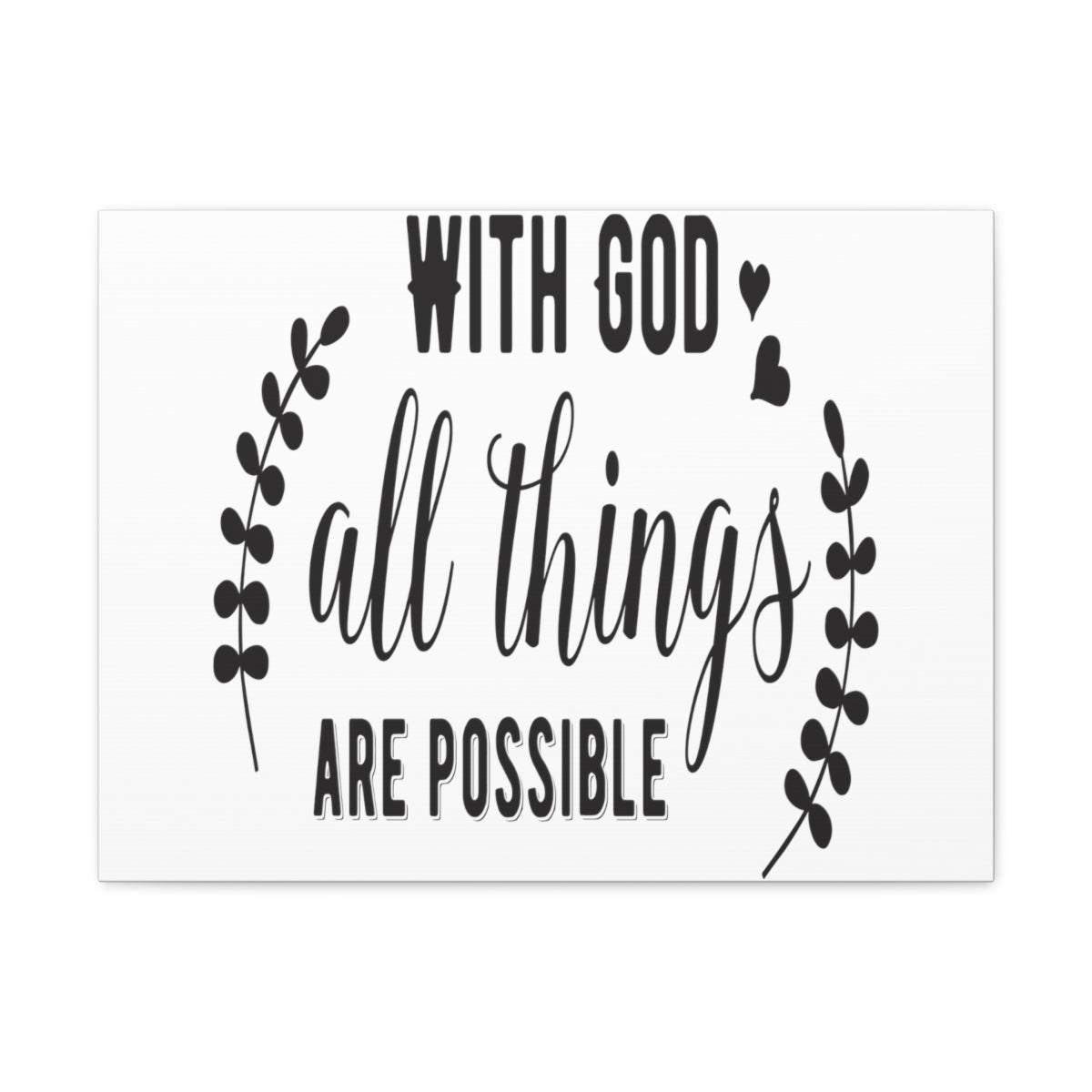 Scripture Walls Things Are Possible Matthew 19:26 Christian Wall Art Print Ready to Hang Unframed-Express Your Love Gifts