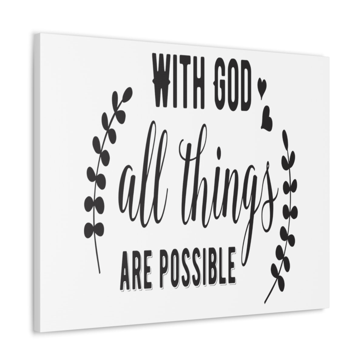 Scripture Walls Things Are Possible Matthew 19:26 Christian Wall Art Print Ready to Hang Unframed-Express Your Love Gifts