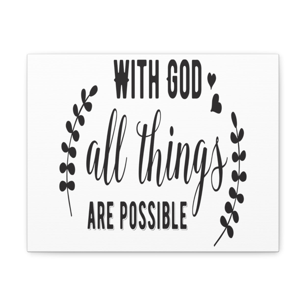 Scripture Walls Things Are Possible Matthew 19:26 Christian Wall Art Print Ready to Hang Unframed-Express Your Love Gifts