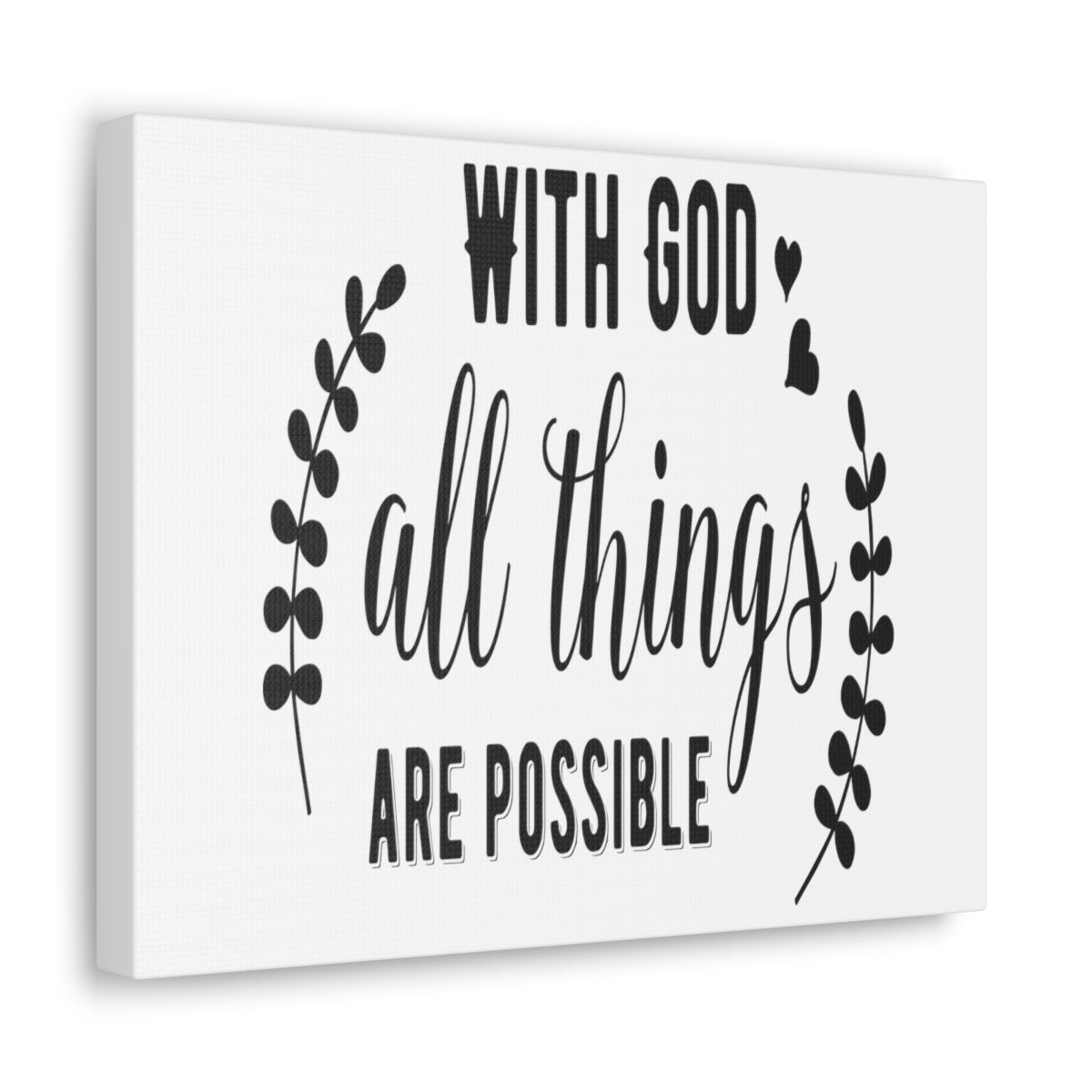 Scripture Walls Things Are Possible Matthew 19:26 Christian Wall Art Print Ready to Hang Unframed-Express Your Love Gifts