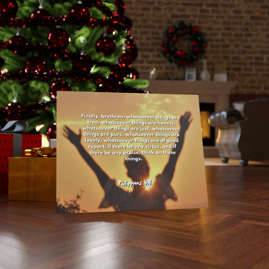 Scripture Walls Things Are True Philippians 4:8 Bible Verse Canvas Christian Wall Art Ready to Hang Unframed-Express Your Love Gifts