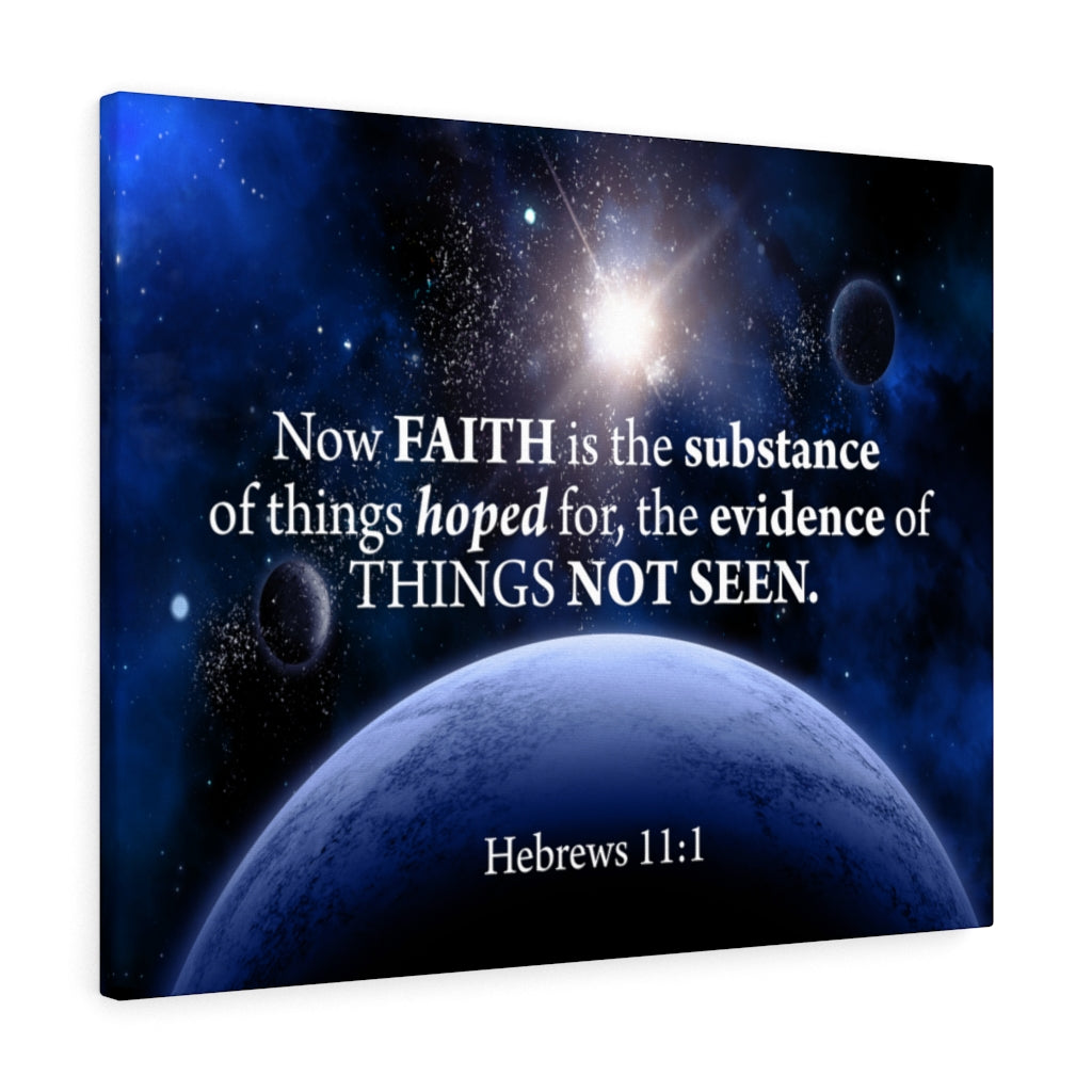 Scripture Walls Things Not Seen Hebrews 11:1 Bible Verse Canvas Christian Wall Art Ready to Hang Unframed-Express Your Love Gifts
