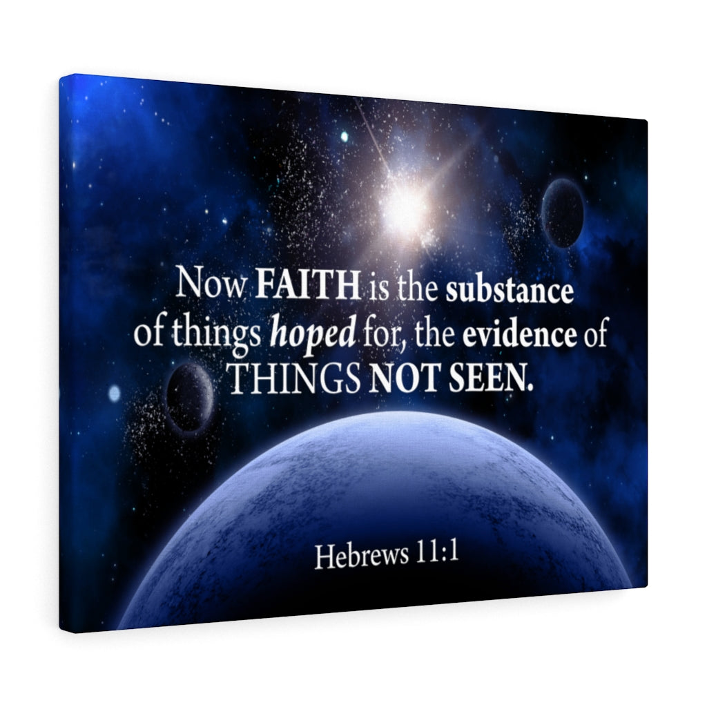 Scripture Walls Things Not Seen Hebrews 11:1 Bible Verse Canvas Christian Wall Art Ready to Hang Unframed-Express Your Love Gifts