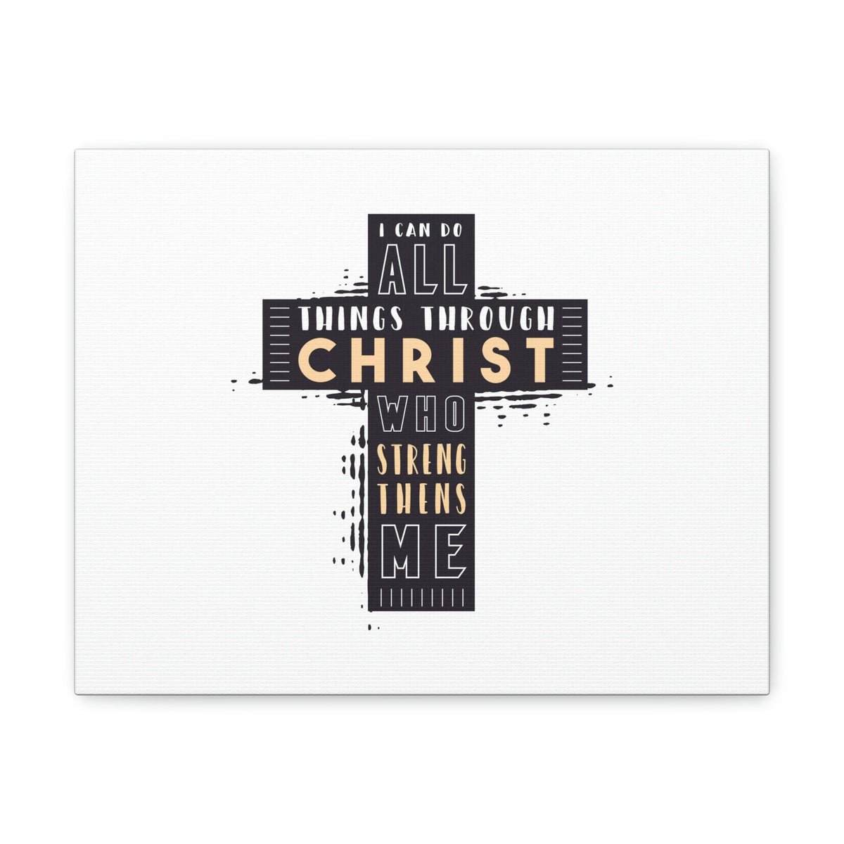 Scripture Walls Things Through Christ Philippians 4:13 Cross Christian Wall Art Bible Verse Print Ready to Hang Unframed-Express Your Love Gifts