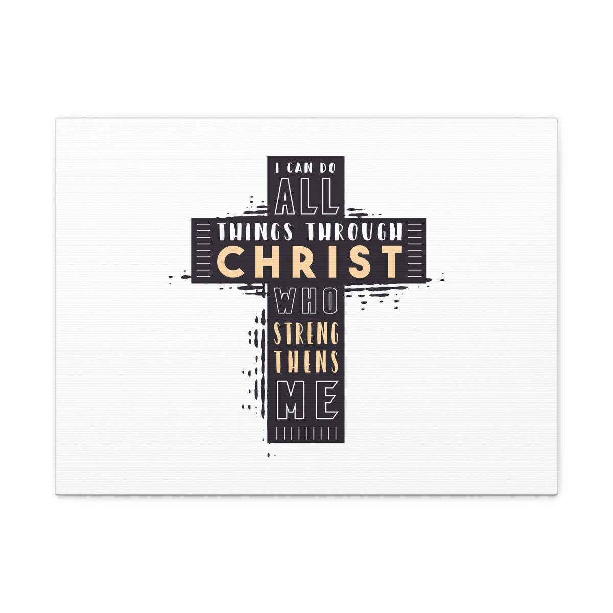Scripture Walls Things Through Christ Philippians 4:13 Cross Christian Wall Art Bible Verse Print Ready to Hang Unframed-Express Your Love Gifts