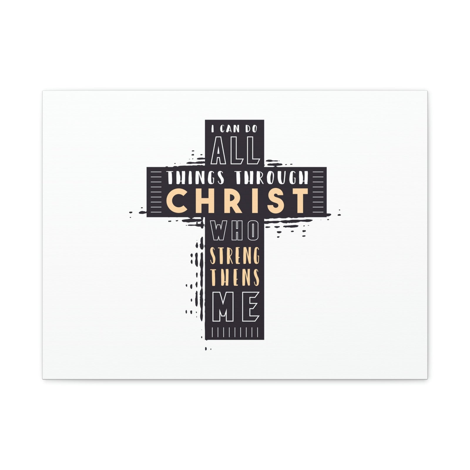 Scripture Walls Things Through Christ Philippians 4:13 Cross Christian Wall Art Bible Verse Print Ready to Hang Unframed-Express Your Love Gifts