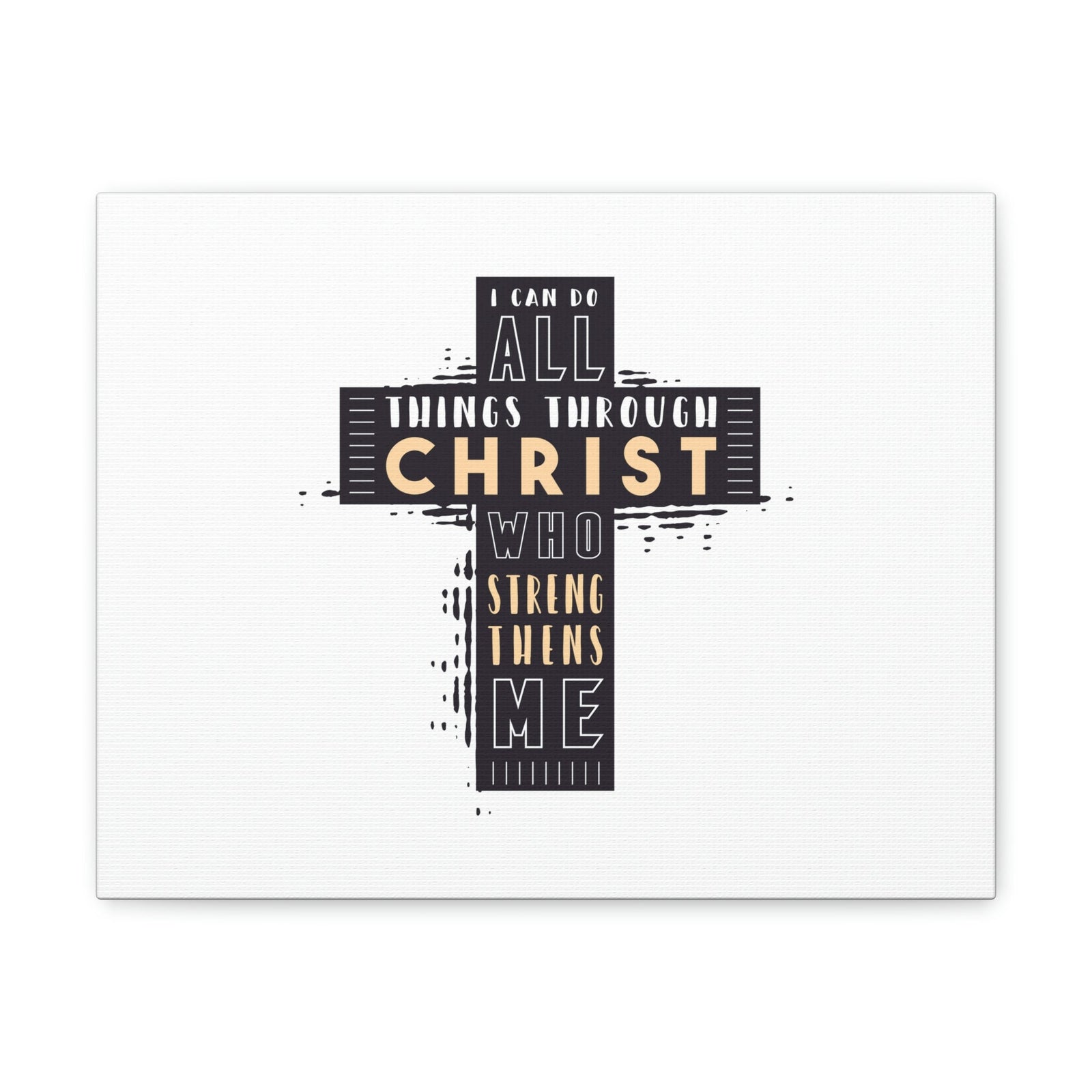 Scripture Walls Things Through Christ Philippians 4:13 Cross Christian Wall Art Bible Verse Print Ready to Hang Unframed-Express Your Love Gifts