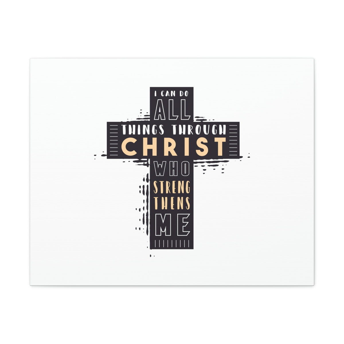 Scripture Walls Things Through Christ Philippians 4:13 Cross Christian Wall Art Bible Verse Print Ready to Hang Unframed-Express Your Love Gifts