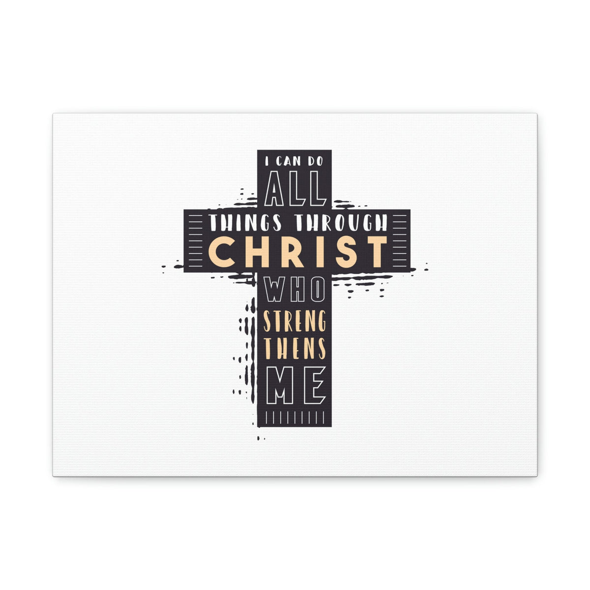 Scripture Walls Things Through Christ Philippians 4:13 Cross Christian Wall Art Bible Verse Print Ready to Hang Unframed-Express Your Love Gifts