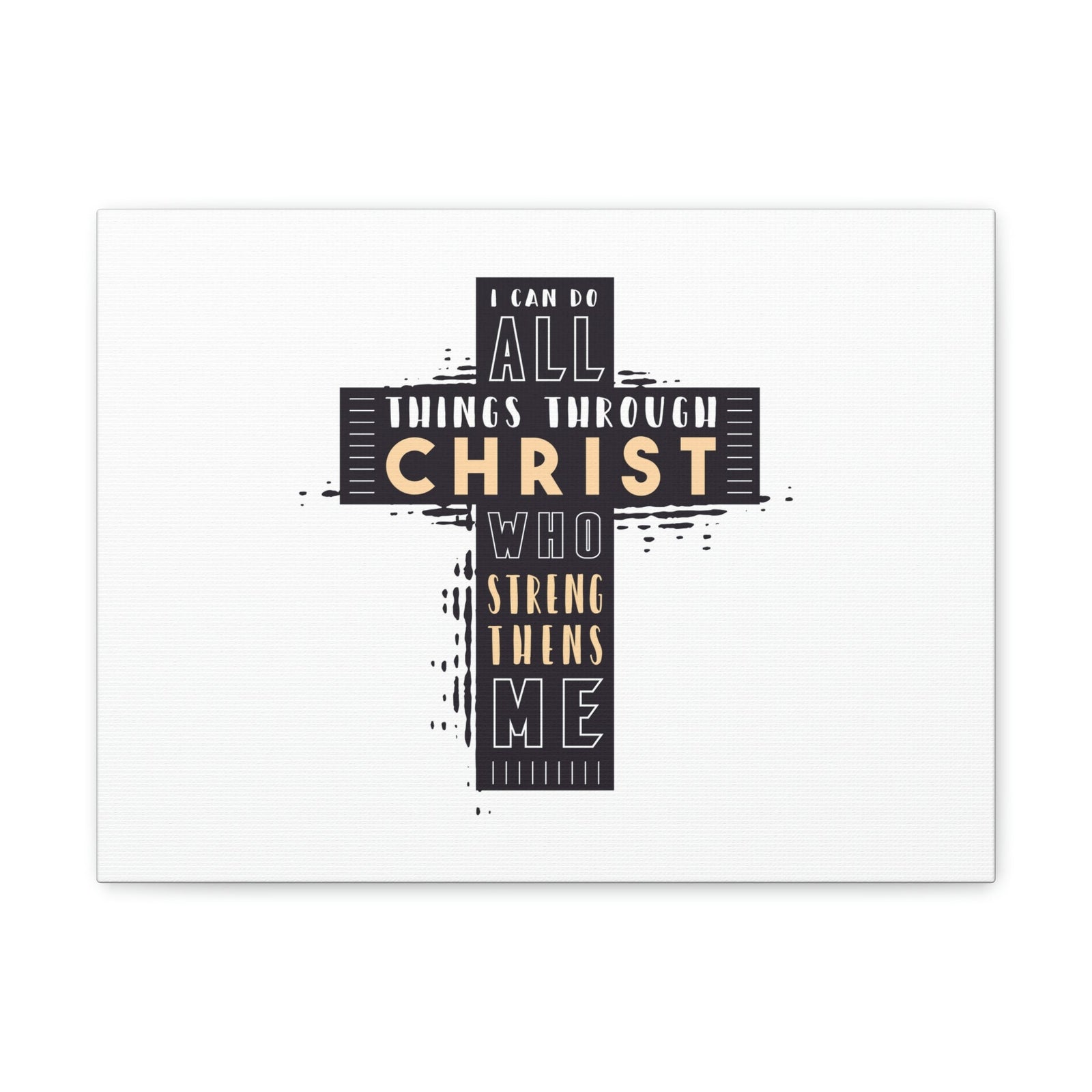 Scripture Walls Things Through Christ Philippians 4:13 Cross Christian Wall Art Bible Verse Print Ready to Hang Unframed-Express Your Love Gifts