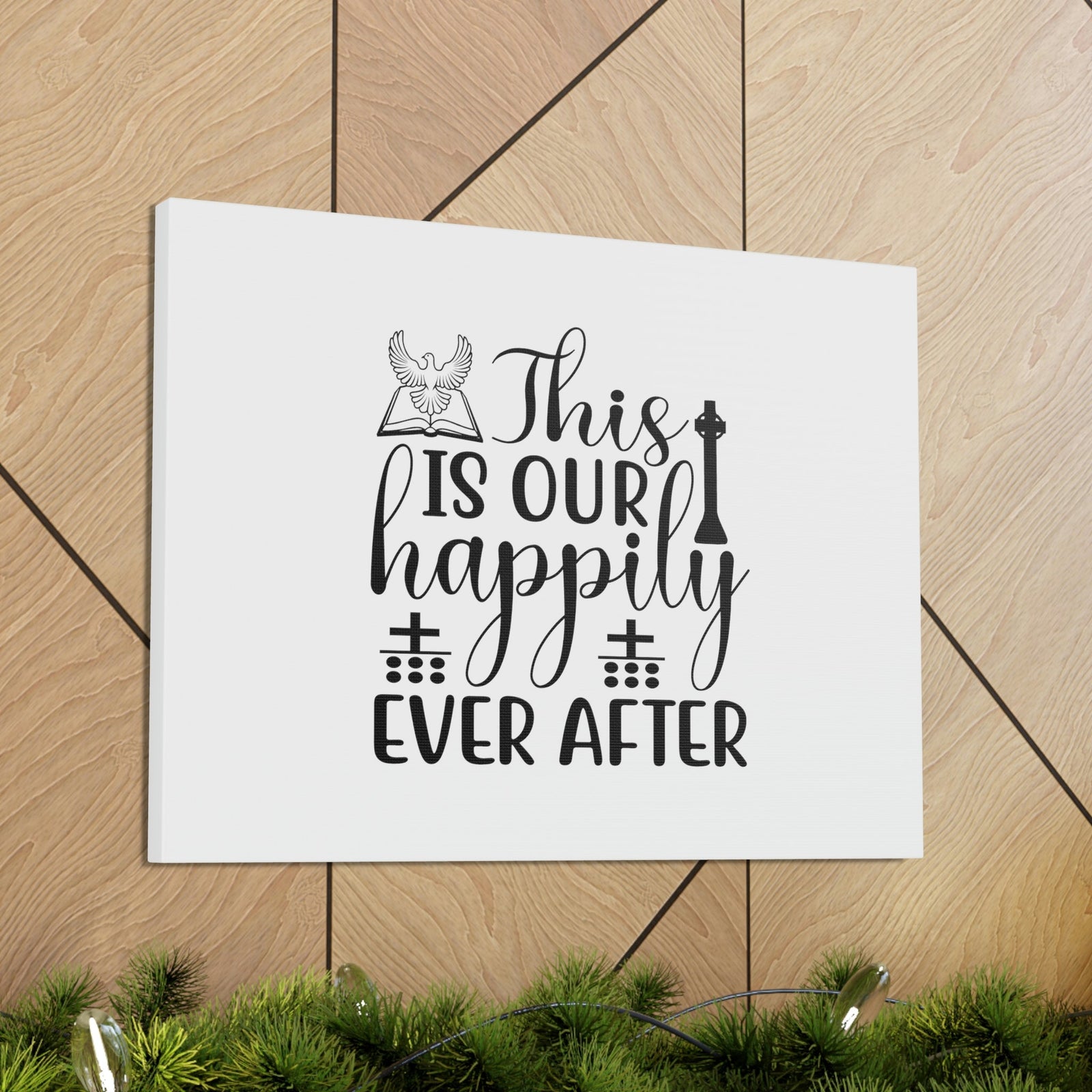 Scripture Walls This Is Our Happily Ever After John 16:33 Christian Wall Art Bible Verse Print Ready to Hang Unframed-Express Your Love Gifts