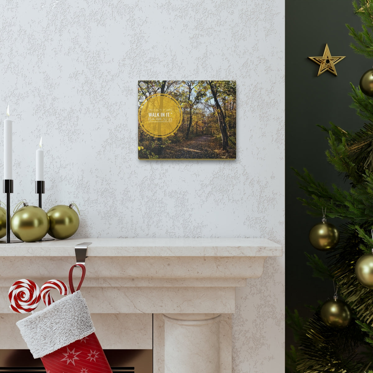 Scripture Walls This Is The Way Walk In It Isaiah 30:21 Bible Verse Canvas Christian Wall Art Bible Verse Print Ready To Hang Unframed-Express Your Love Gifts