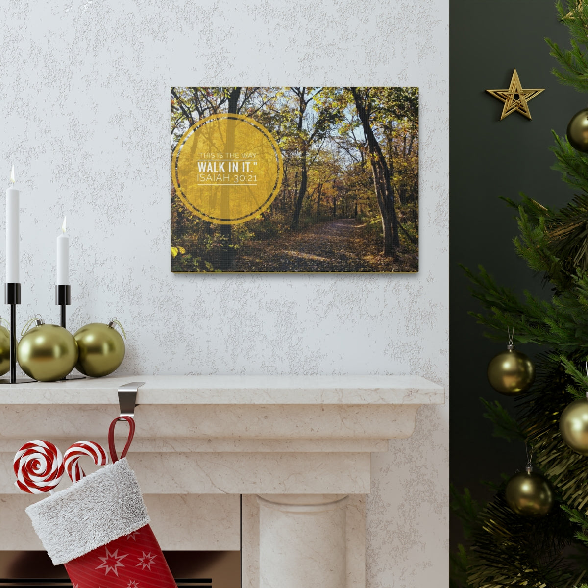 Scripture Walls This Is The Way Walk In It Isaiah 30:21 Bible Verse Canvas Christian Wall Art Bible Verse Print Ready To Hang Unframed-Express Your Love Gifts