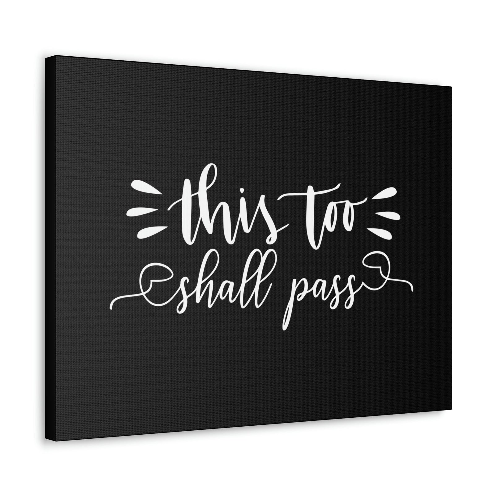 Scripture Walls This Too Shall Pass 2 Corinthians 4:18 Black Christian Wall Art Bible Verse Print Ready to Hang Unframed-Express Your Love Gifts