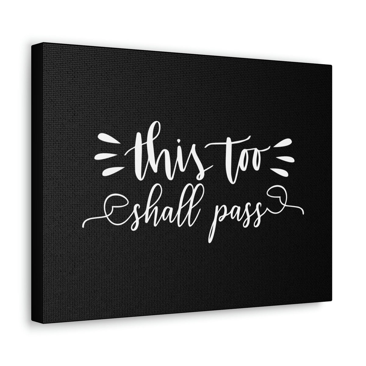 Scripture Walls This Too Shall Pass 2 Corinthians 4:18 Black Christian Wall Art Bible Verse Print Ready to Hang Unframed-Express Your Love Gifts
