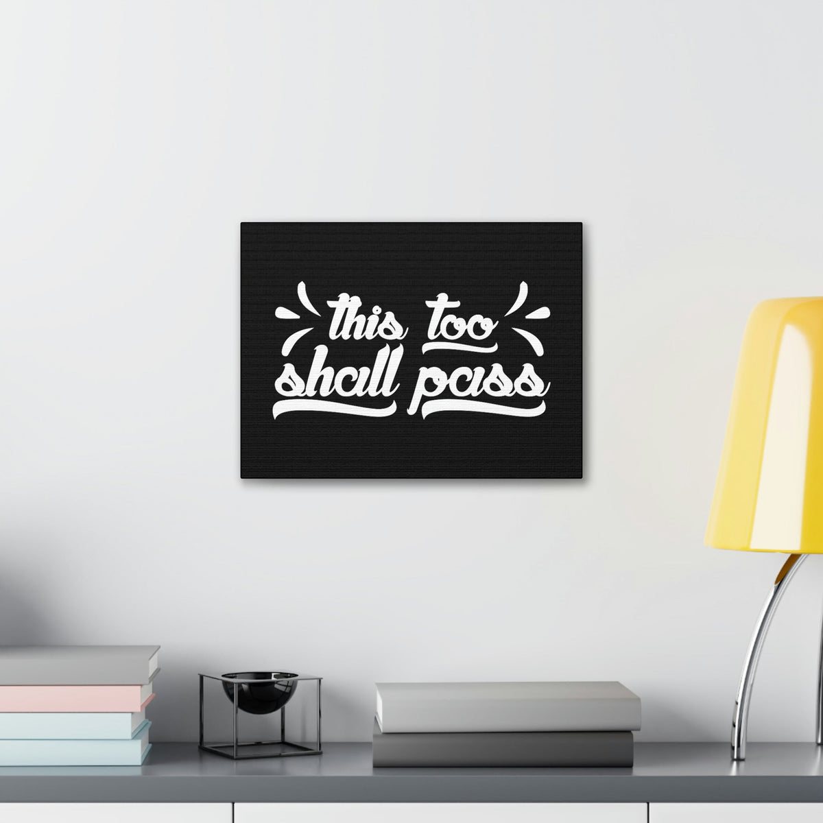 Scripture Walls This Too Shall Pass 2 Corinthians 4:18 White Christian Wall Art Bible Verse Print Ready to Hang Unframed-Express Your Love Gifts