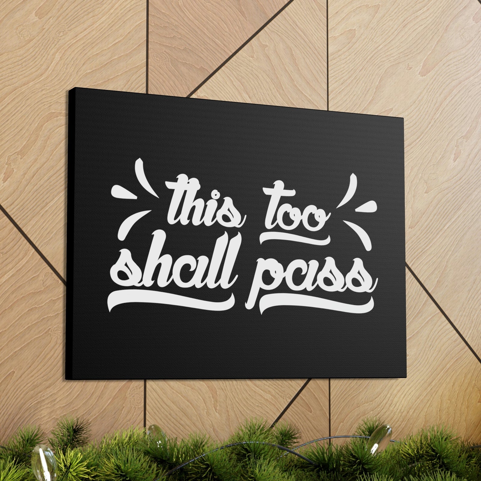 Scripture Walls This Too Shall Pass 2 Corinthians 4:18 White Christian Wall Art Bible Verse Print Ready to Hang Unframed-Express Your Love Gifts