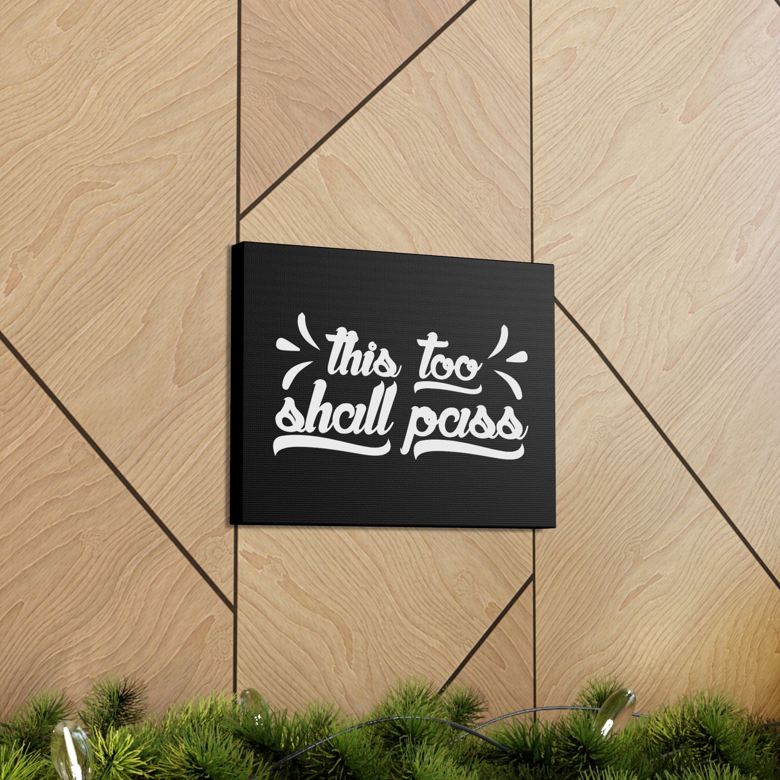 Scripture Walls This Too Shall Pass 2 Corinthians 4:18 White Christian Wall Art Bible Verse Print Ready to Hang Unframed-Express Your Love Gifts