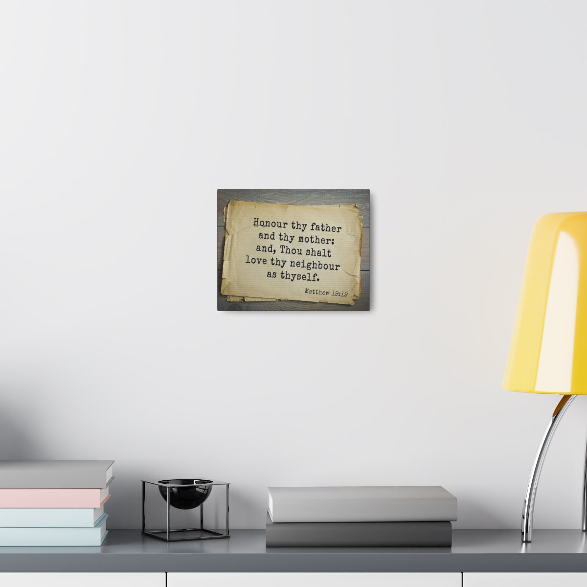Scripture Walls Thou Shalt Love Matthew 19:19 Bible Verse Canvas Christian Wall Art Bible Verse Print Ready To Hang Unframed-Express Your Love Gifts