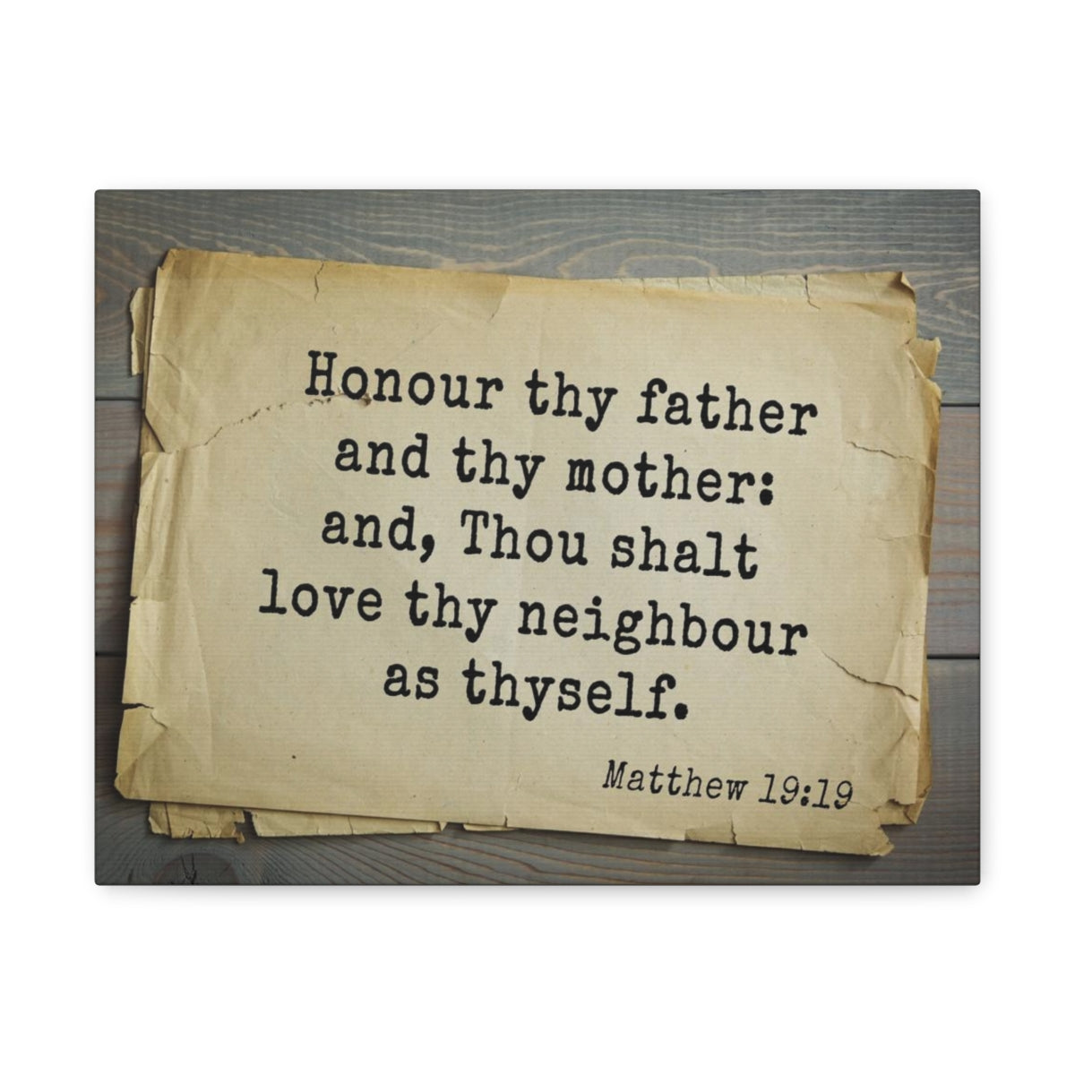 Scripture Walls Thou Shalt Love Matthew 19:19 Bible Verse Canvas Christian Wall Art Bible Verse Print Ready To Hang Unframed-Express Your Love Gifts