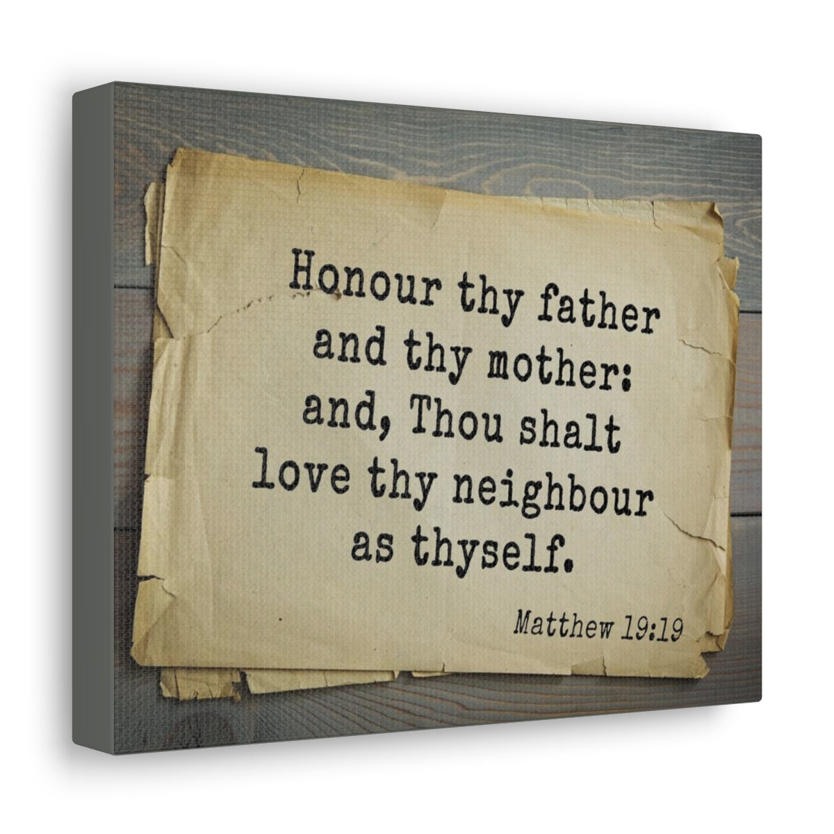Scripture Walls Thou Shalt Love Matthew 19:19 Bible Verse Canvas Christian Wall Art Bible Verse Print Ready To Hang Unframed-Express Your Love Gifts