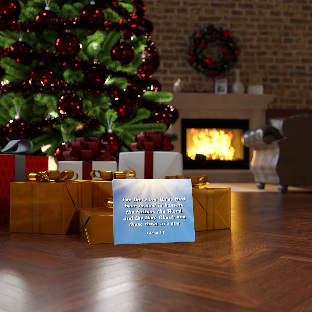 Scripture Walls Three Are One 1 John 5:7 Bible Verse Canvas Christian Wall Art Ready to Hang Unframed-Express Your Love Gifts