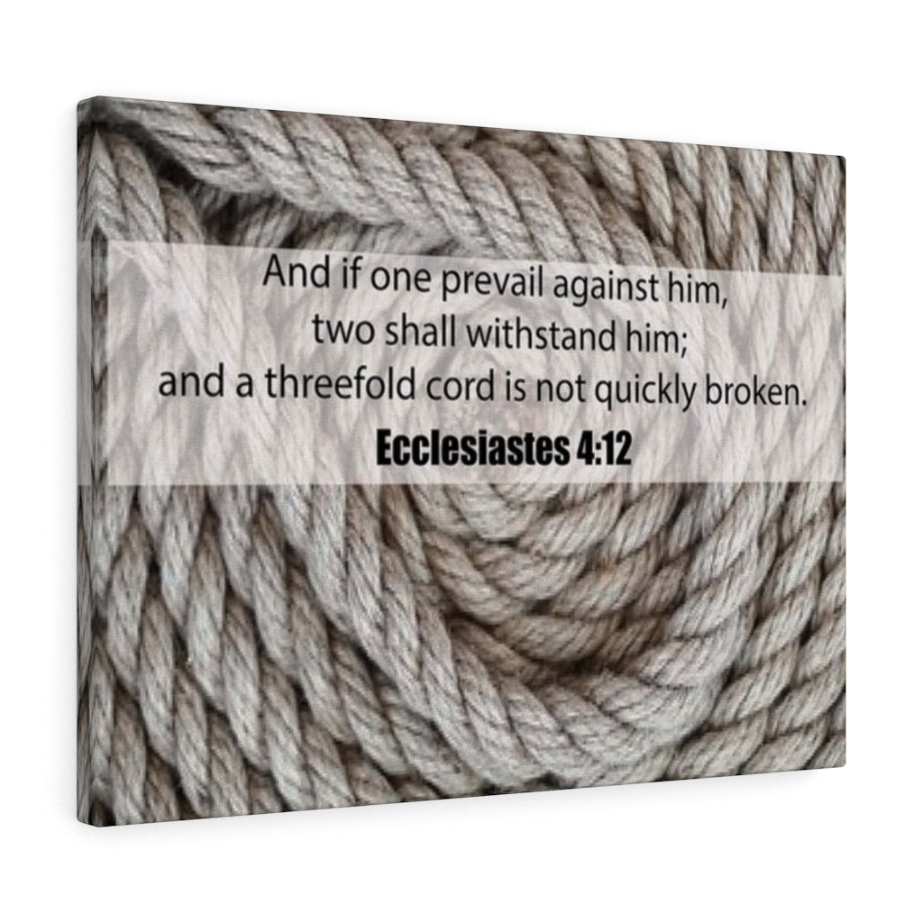 Scripture Walls Threefold Cord Ecclesiastes 4:12 Bible Verse Canvas Christian Wall Art Ready to Hang Unframed-Express Your Love Gifts