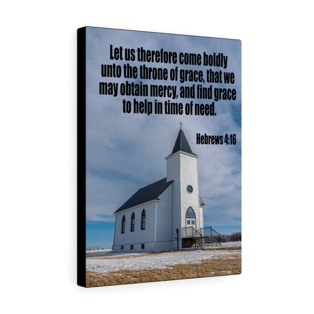 Scripture Walls Throne of Grace Hebrews 4:16 Bible Verse Canvas Christian Wall Art Ready to Hang Unframed-Express Your Love Gifts
