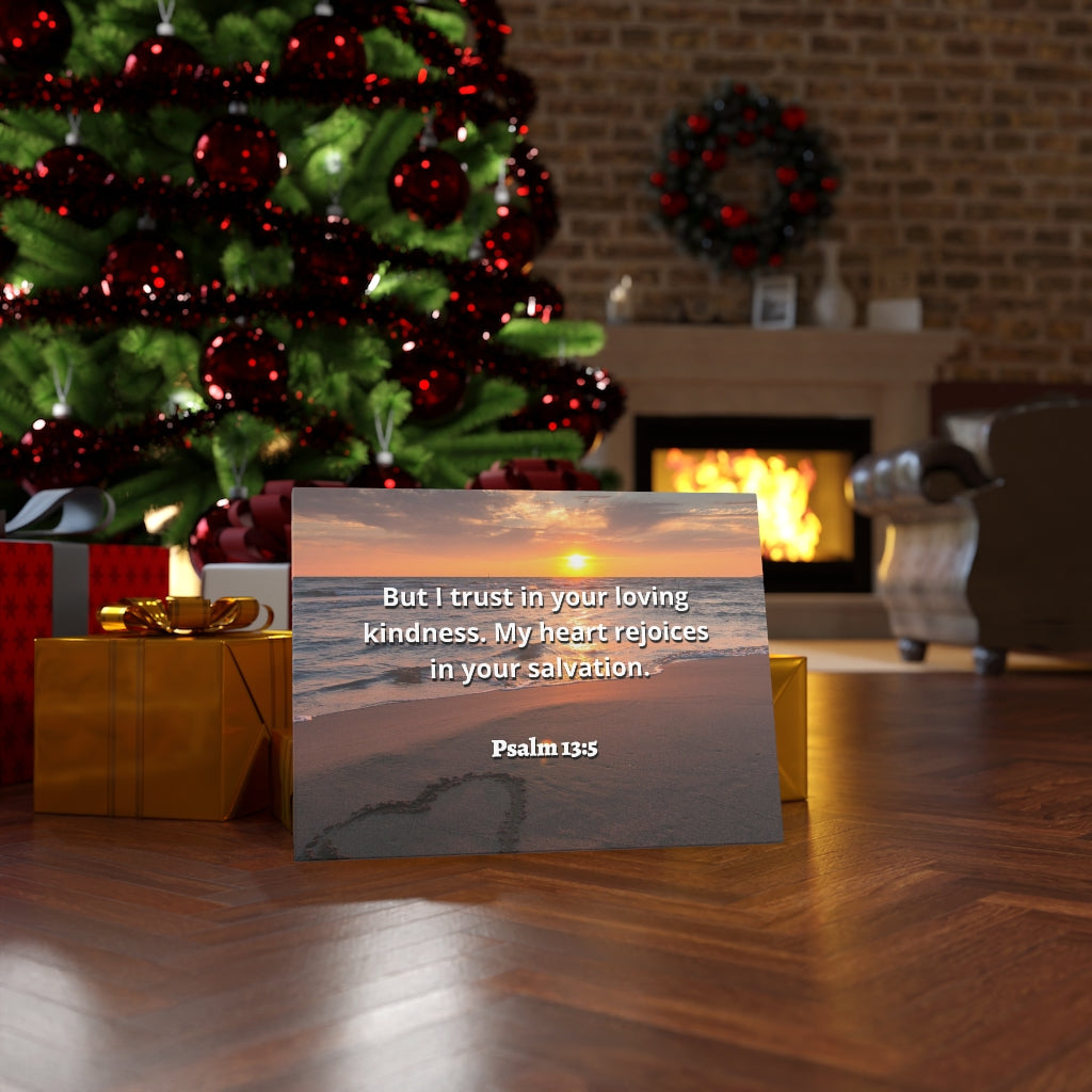 Scripture Walls Thy Salvation Psalm 13:5 Bible Verse Canvas Christian Wall Art Ready to Hang Unframed-Express Your Love Gifts