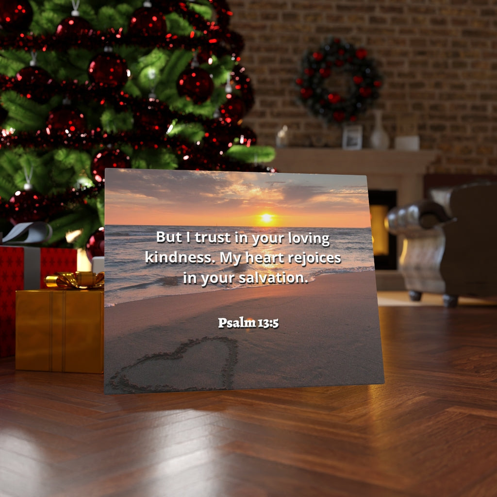 Scripture Walls Thy Salvation Psalm 13:5 Bible Verse Canvas Christian Wall Art Ready to Hang Unframed-Express Your Love Gifts