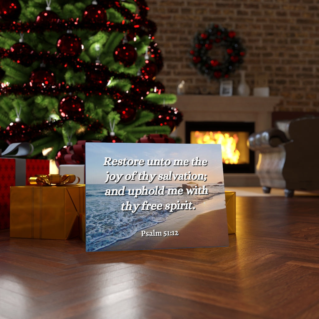 Scripture Walls Thy Salvation Psalm 51:12 Bible Verse Canvas Christian Wall Art Ready to Hang Unframed-Express Your Love Gifts