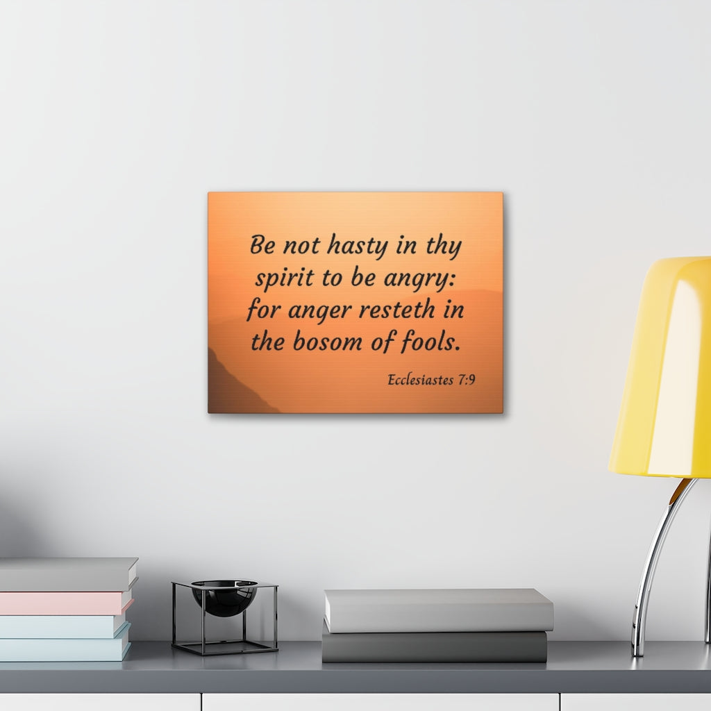 Scripture Walls Thy Spirit Ecclesiastes 7:9 Bible Verse Canvas Christian Wall Art Ready to Hang Unframed-Express Your Love Gifts