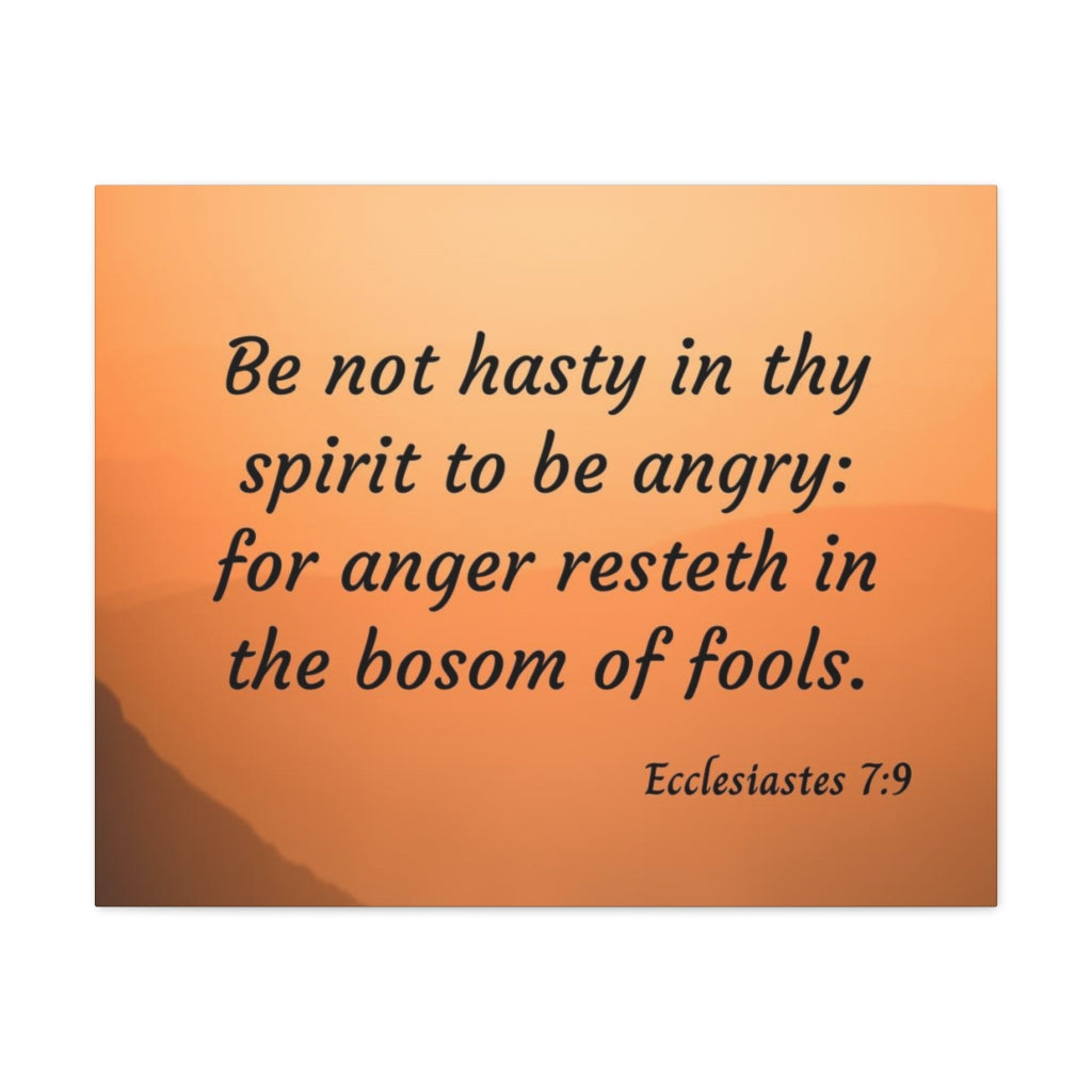 Scripture Walls Thy Spirit Ecclesiastes 7:9 Bible Verse Canvas Christian Wall Art Ready to Hang Unframed-Express Your Love Gifts