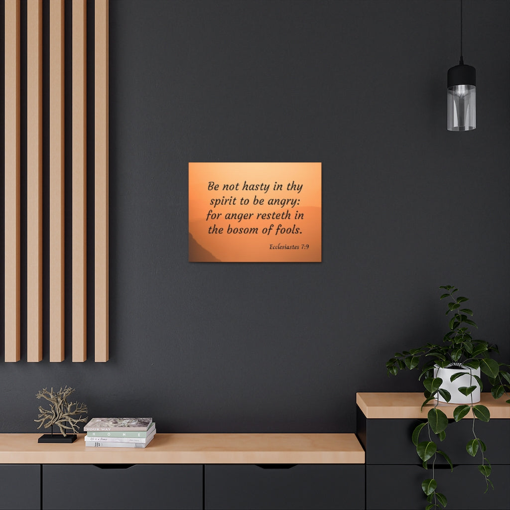 Scripture Walls Thy Spirit Ecclesiastes 7:9 Bible Verse Canvas Christian Wall Art Ready to Hang Unframed-Express Your Love Gifts