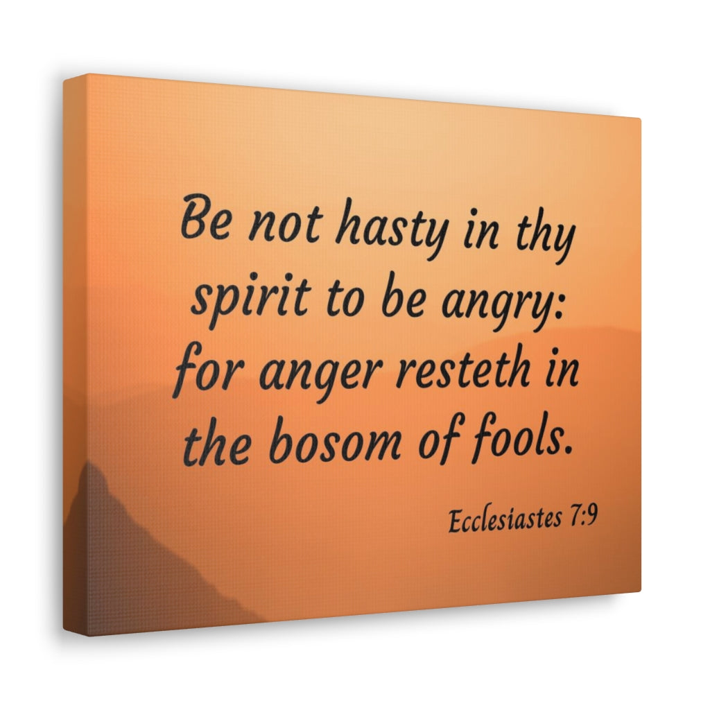 Scripture Walls Thy Spirit Ecclesiastes 7:9 Bible Verse Canvas Christian Wall Art Ready to Hang Unframed-Express Your Love Gifts
