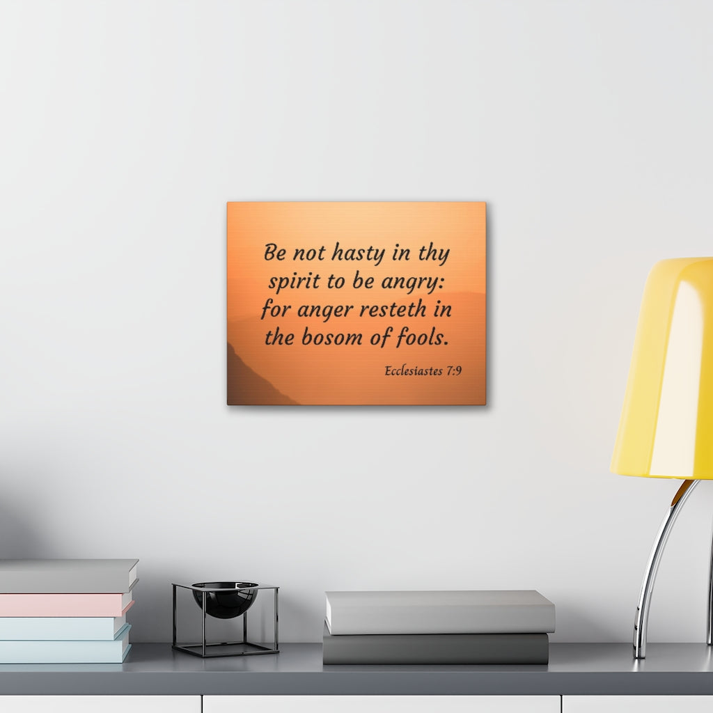 Scripture Walls Thy Spirit Ecclesiastes 7:9 Bible Verse Canvas Christian Wall Art Ready to Hang Unframed-Express Your Love Gifts