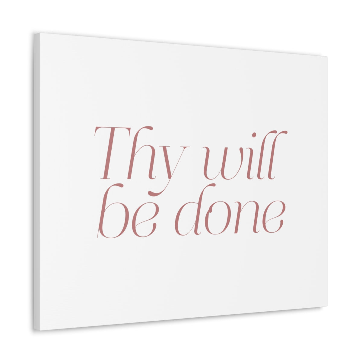 Scripture Walls Thy Will Be Done Dark Red Bible Verse Canvas Christian Wall Art Ready to Hang Unframed-Express Your Love Gifts