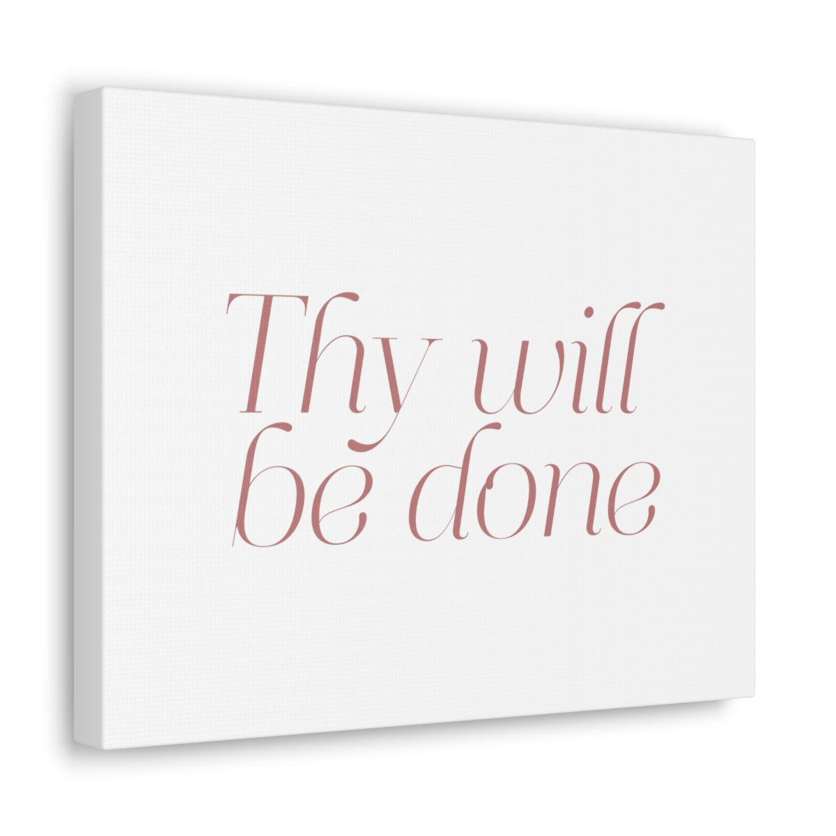 Scripture Walls Thy Will Be Done Dark Red Bible Verse Canvas Christian Wall Art Ready to Hang Unframed-Express Your Love Gifts