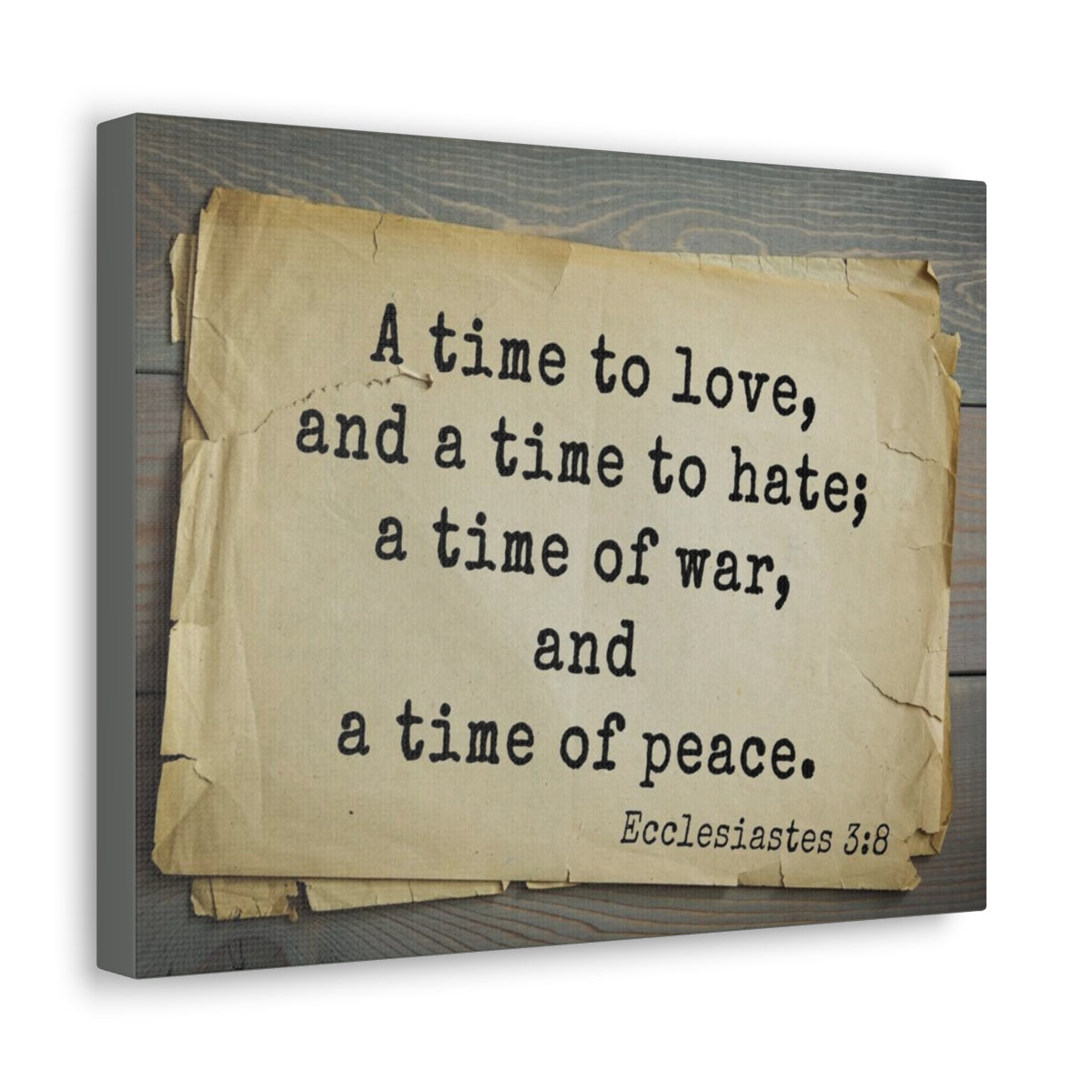 Scripture Walls Time To Love Ecclesiastes 3:8 Bible Verse Canvas Christian Wall Art Bible Verse Print Ready To Hang Unframed-Express Your Love Gifts
