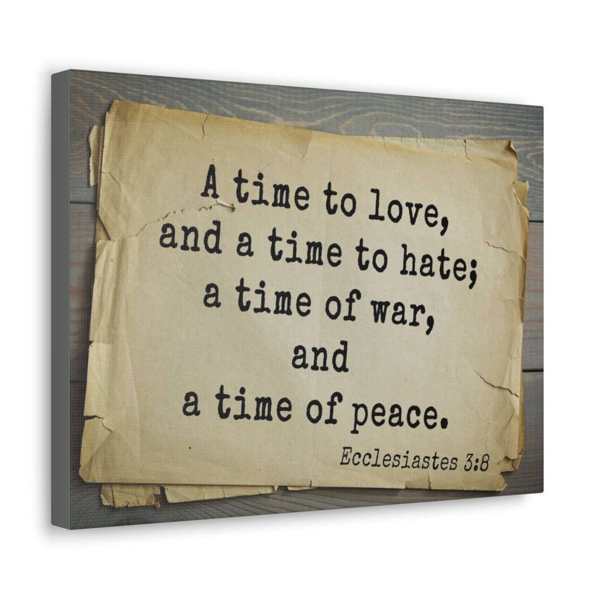 Scripture Walls Time To Love Ecclesiastes 3:8 Bible Verse Canvas Christian Wall Art Bible Verse Print Ready To Hang Unframed-Express Your Love Gifts