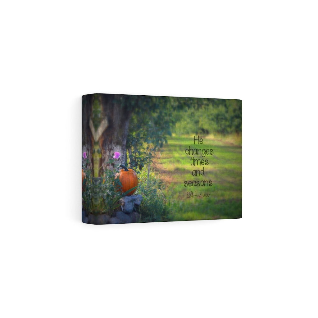 Scripture Walls Times And Seasons Daniel 2:21 Bible Verse Canvas Christian Wall Art Ready to Hang Unframed-Express Your Love Gifts
