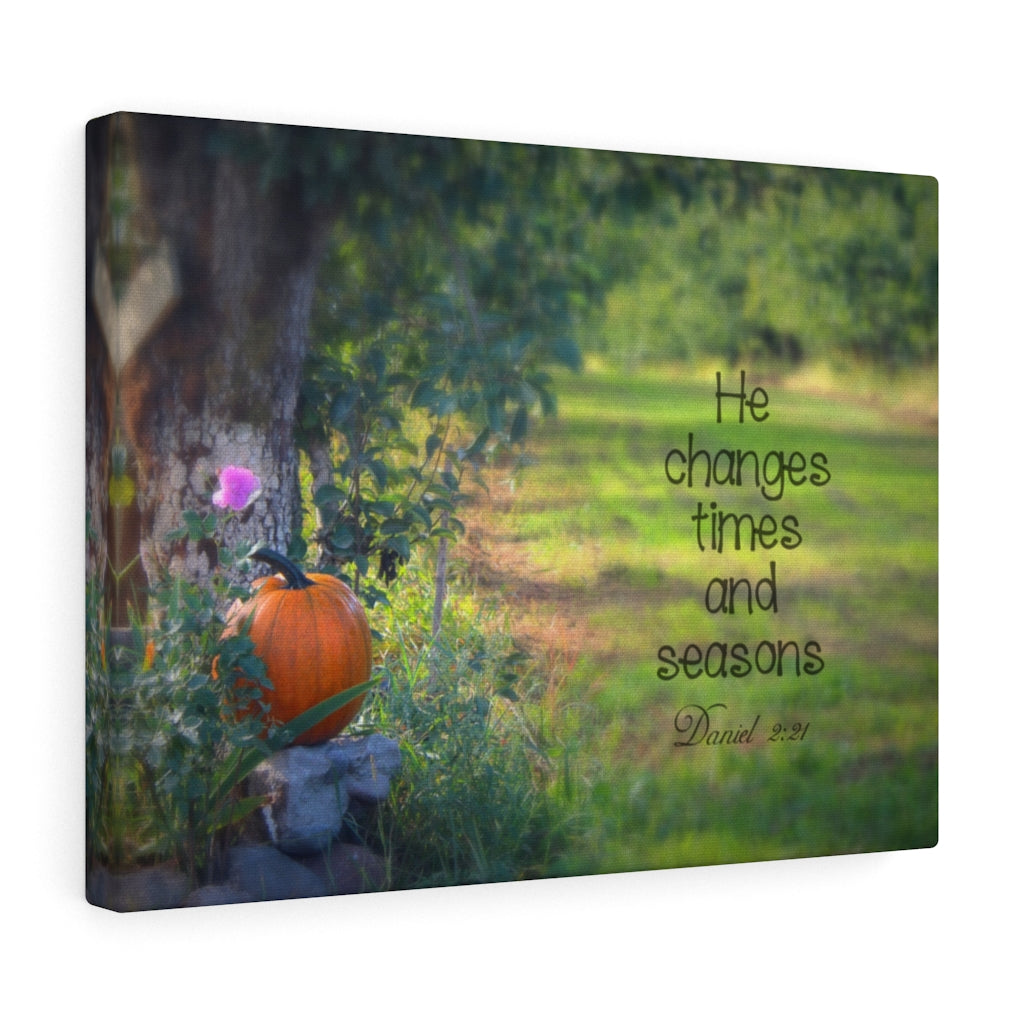 Scripture Walls Times And Seasons Daniel 2:21 Bible Verse Canvas Christian Wall Art Ready to Hang Unframed-Express Your Love Gifts