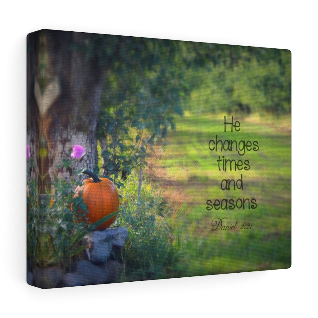 Scripture Walls Times And Seasons Daniel 2:21 Bible Verse Canvas Christian Wall Art Ready to Hang Unframed-Express Your Love Gifts