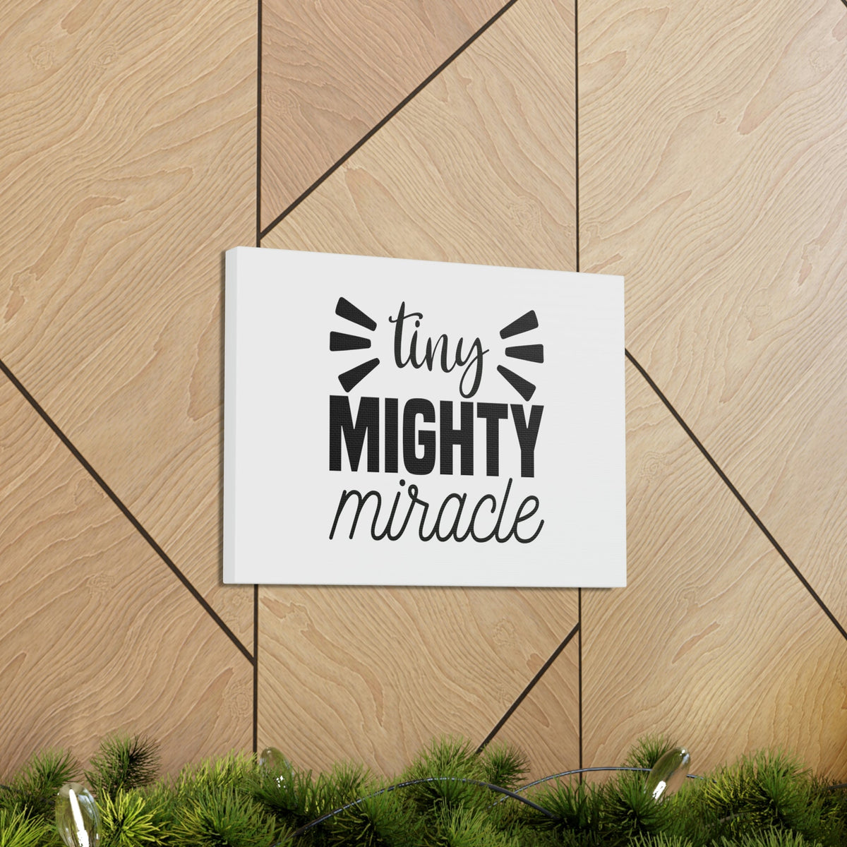 Scripture Walls Tiny Mighty Miracle Luke 18:27 Christian Wall Art Bible Verse Print Ready to Hang Unframed-Express Your Love Gifts